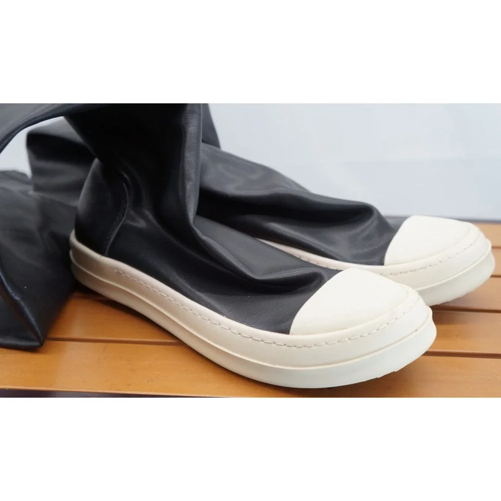 Rick Owens Sneaker Boots Thigh High Stretch Over Knee Pull On Size EU 39